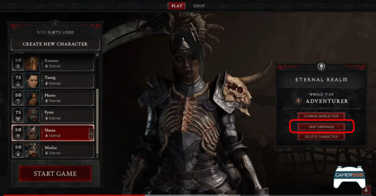 สายรีบ DiabloIV จะเปิดให้มีระบบข้ามเนื้อเรื่องหลัก