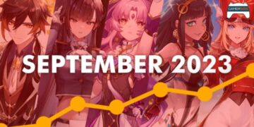 Top 5 ยอดเติมสูงสุดของเกมมือถือสไตล์ Anime RPG เดือนกันยายน 2023