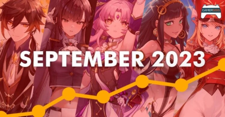 Top 5 ยอดเติมสูงสุดของเกมมือถือสไตล์ Anime RPG เดือนกันยายน 2023