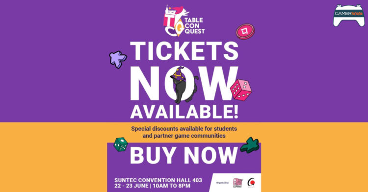 TableCon Quest 2024 Singapore วางจำหน่ายบัตรแล้ว