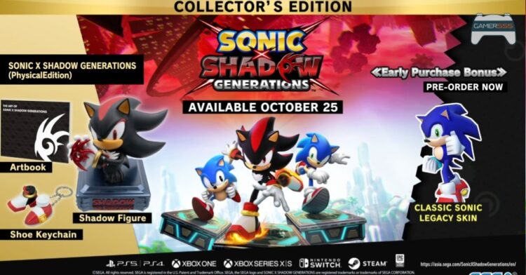 SEGA ประกาศ วันวางจำหน่าย Sonic X Shadow Generations พร้อมเผยรายละเอียดแต่ละ edition