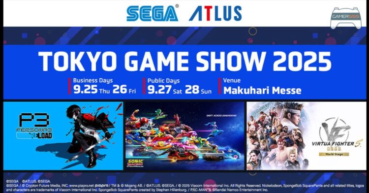 SEGA และ ATLUS ประกาศไลน์อัพสำหรับงาน Tokyo Game Show 2025